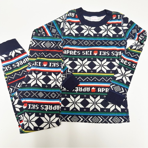 HANNA ANDERSSON size 120 6-7 Apres Ski Long John Pajamas EUC - Picture 1 of 5